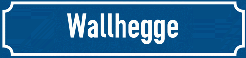 Straßenschild Wallhegge