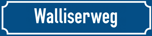 Straßenschild Walliserweg