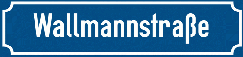 Straßenschild Wallmannstraße