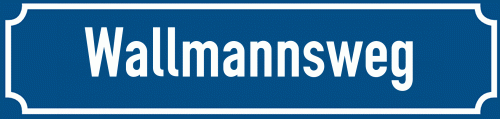 Straßenschild Wallmannsweg