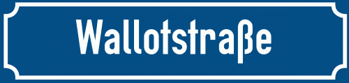 Straßenschild Wallotstraße