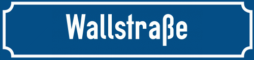 Straßenschild Wallstraße