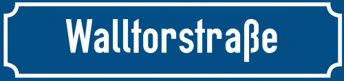 Straßenschild Walltorstraße
