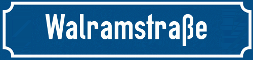 Straßenschild Walramstraße