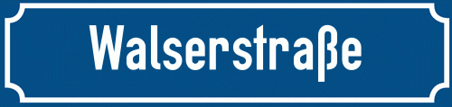 Straßenschild Walserstraße