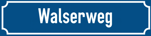 Straßenschild Walserweg zum kostenlosen Download