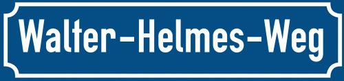Straßenschild Walter-Helmes-Weg