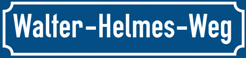 Straßenschild Walter-Helmes-Weg zum kostenlosen Download