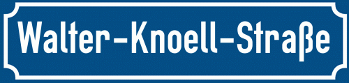 Straßenschild Walter-Knoell-Straße