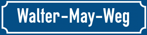 Straßenschild Walter-May-Weg zum kostenlosen Download