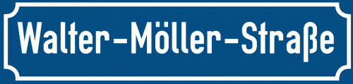 Straßenschild Walter-Möller-Straße