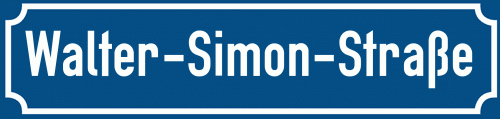 Straßenschild Walter-Simon-Straße