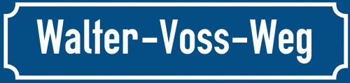 Straßenschild Walter-Voss-Weg