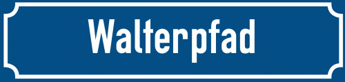 Straßenschild Walterpfad