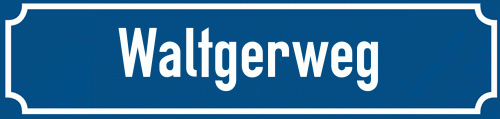 Straßenschild Waltgerweg