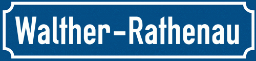 Straßenschild Walther-Rathenau zum kostenlosen Download