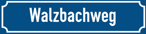 Straßenschild Walzbachweg