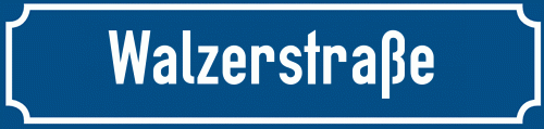 Straßenschild Walzerstraße