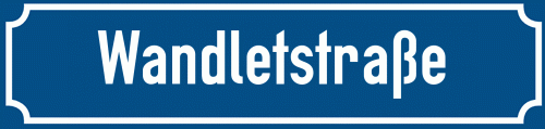 Straßenschild Wandletstraße