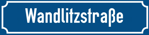 Straßenschild Wandlitzstraße zum kostenlosen Download
