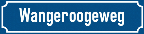 Straßenschild Wangeroogeweg