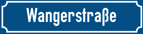 Straßenschild Wangerstraße