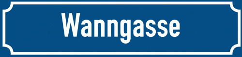 Straßenschild Wanngasse