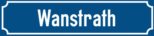 Straßenschild Wanstrath
