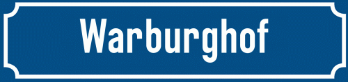 Straßenschild Warburghof