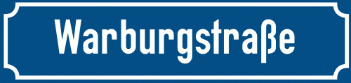 Straßenschild Warburgstraße