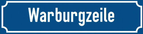 Straßenschild Warburgzeile