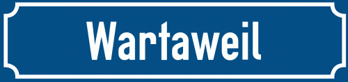 Straßenschild Wartaweil