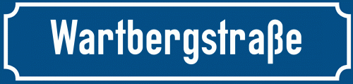 Straßenschild Wartbergstraße