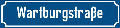 Straßenschild Wartburgstraße zum kostenlosen Download