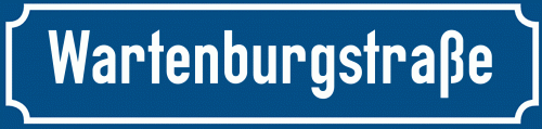 Straßenschild Wartenburgstraße zum kostenlosen Download