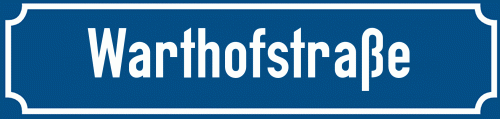 Straßenschild Warthofstraße