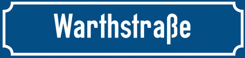 Straßenschild Warthstraße