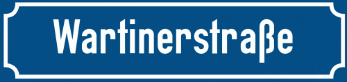 Straßenschild Wartinerstraße