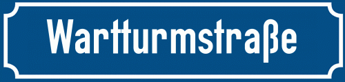 Straßenschild Wartturmstraße