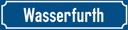 Straßenschild Wasserfurth