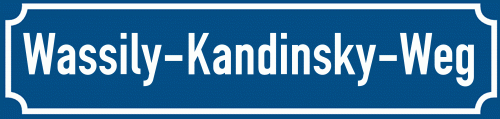 Straßenschild Wassily-Kandinsky-Weg