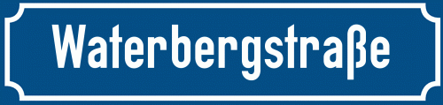 Straßenschild Waterbergstraße