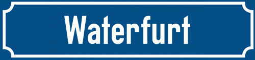 Straßenschild Waterfurt
