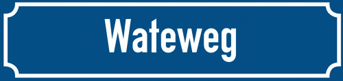 Straßenschild Wateweg