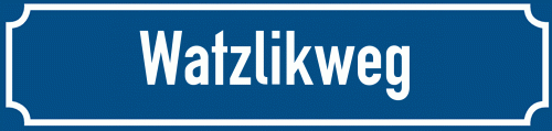 Straßenschild Watzlikweg zum kostenlosen Download