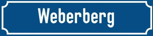 Straßenschild Weberberg