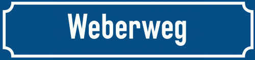 Straßenschild Weberweg