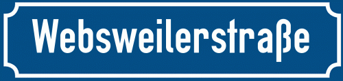 Straßenschild Websweilerstraße