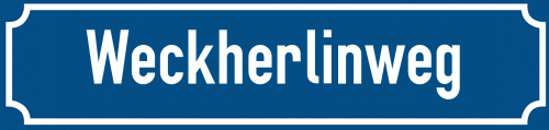 Straßenschild Weckherlinweg