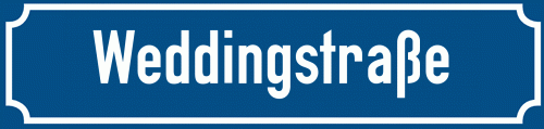 Straßenschild Weddingstraße